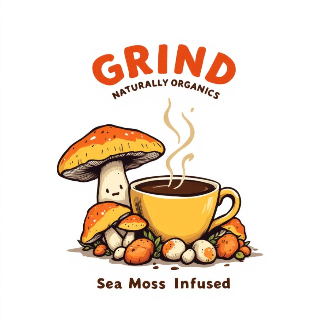 Mushroom Coffee Infused with Sea Moss Functional Coffee Grind Naturally