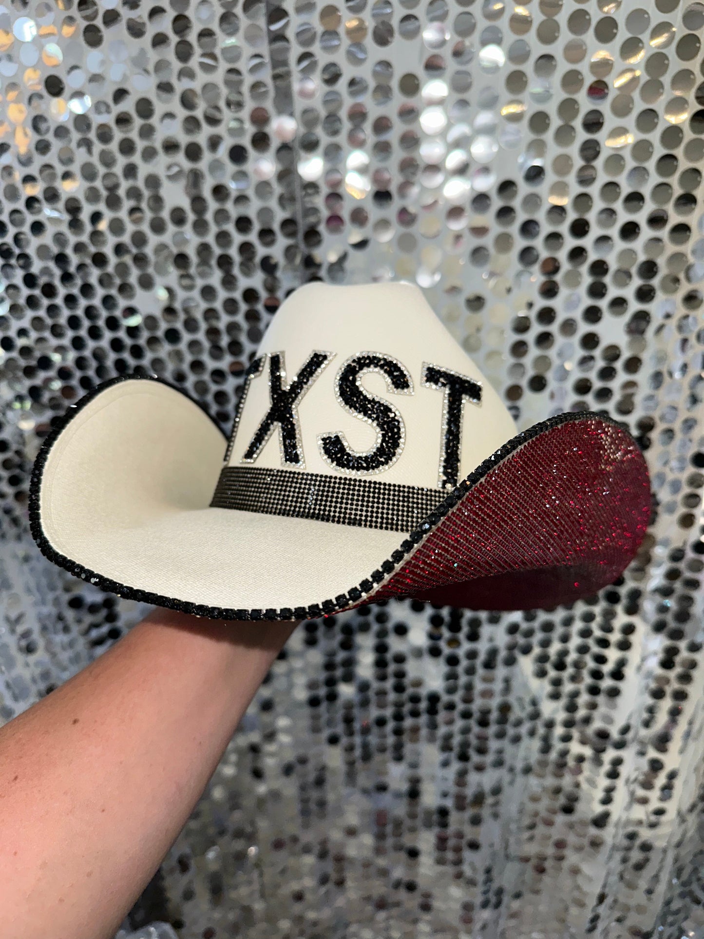 Texas State University Maroon Rhinestone Sand Straw Hat