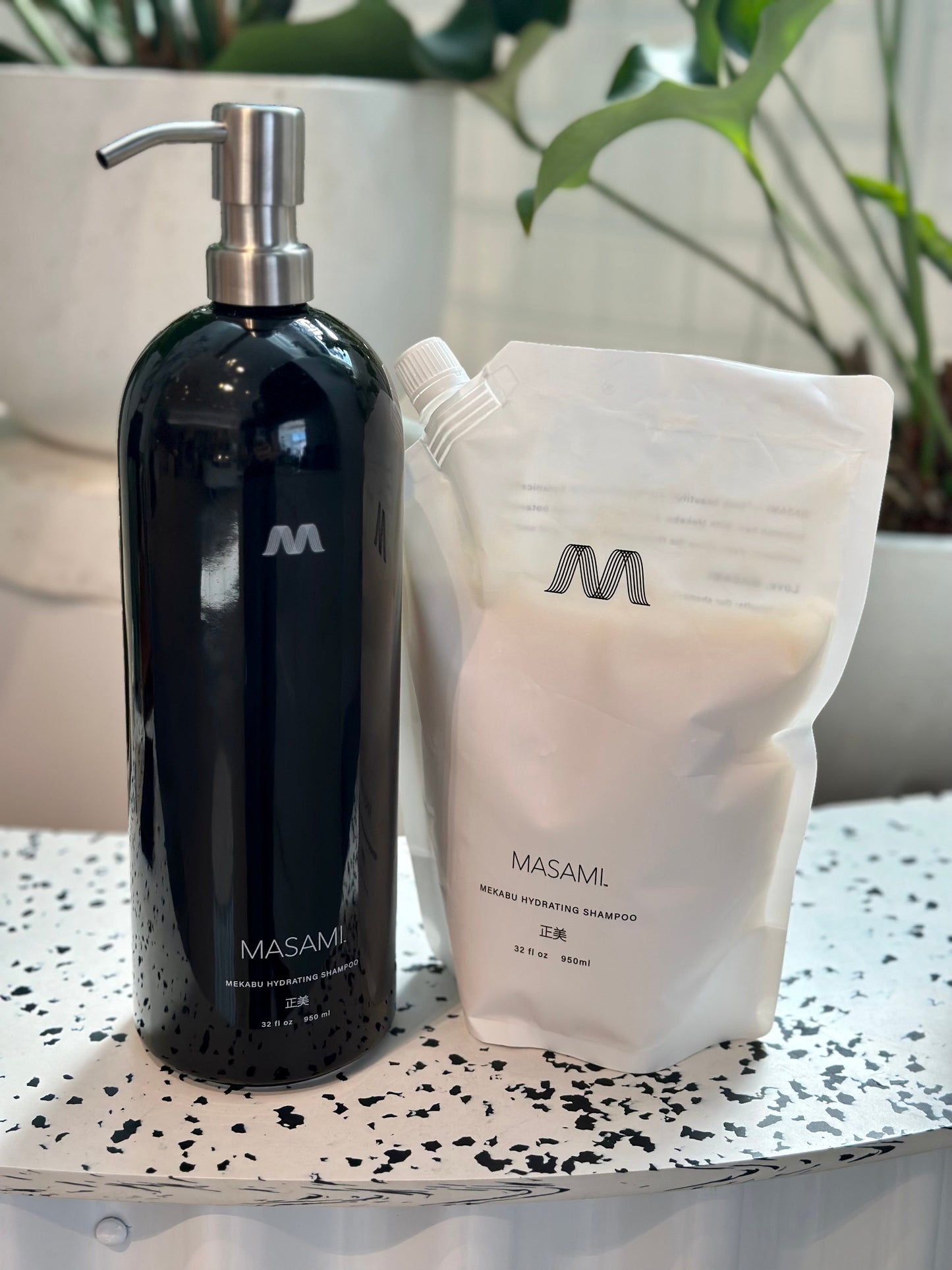 Refillable Large Ceramic Shampoo Bottle Pro-Ocean