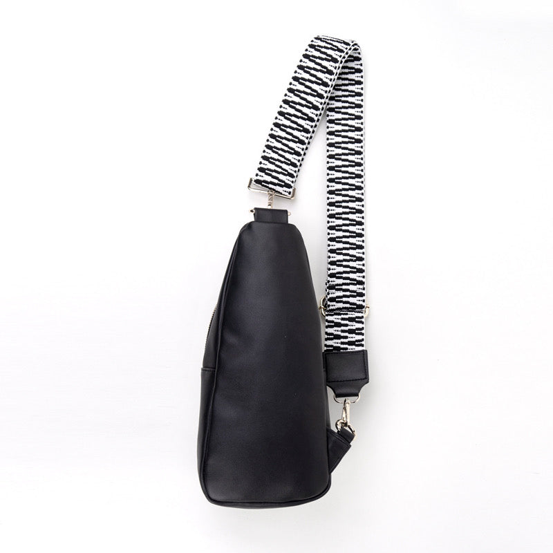 The Arden Sling Bag Black with Guitar Strap Babs+Birdie