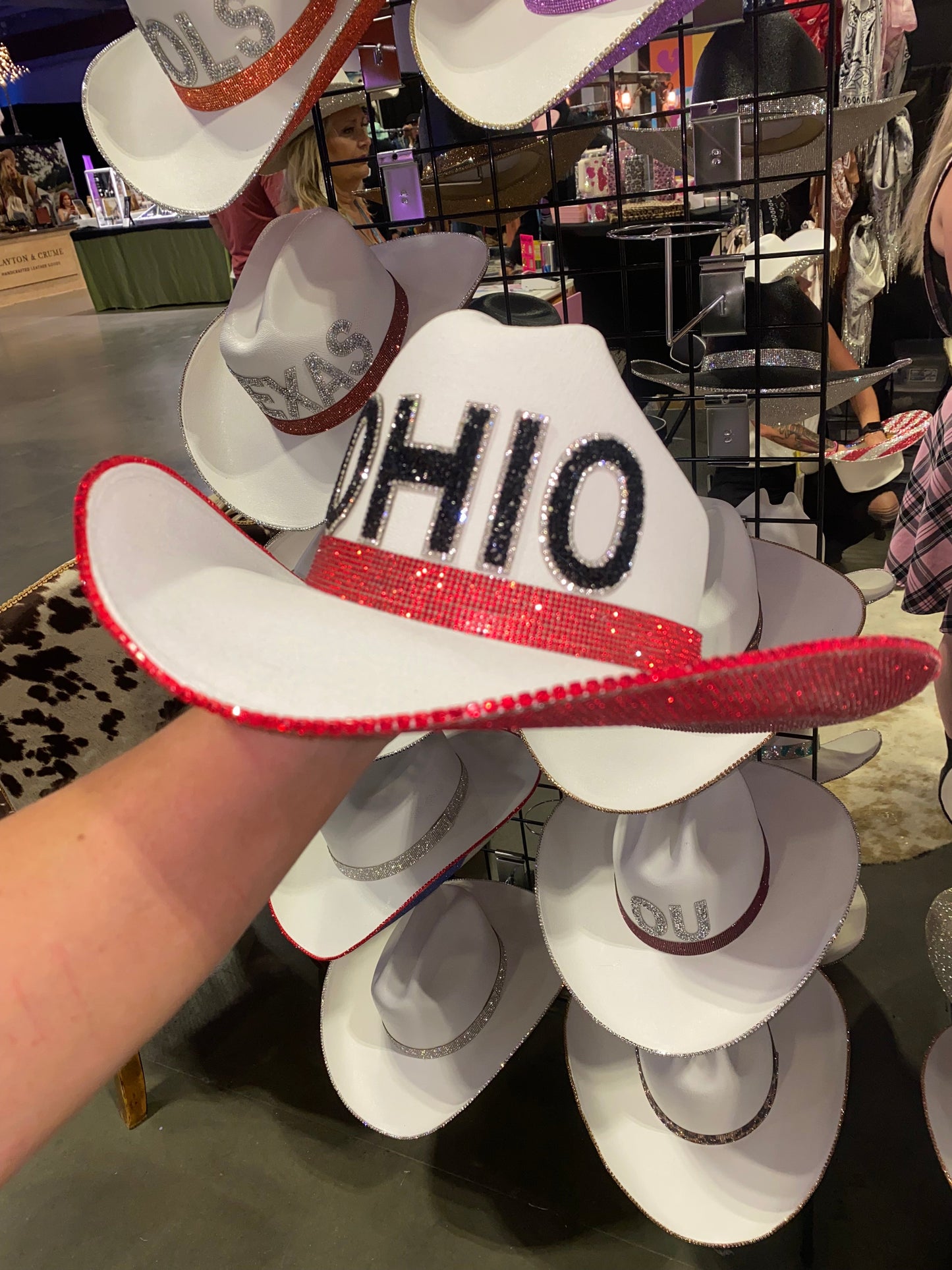 Ohio Rhinestone Hat Straw Hat Rhinestone Cowgirl