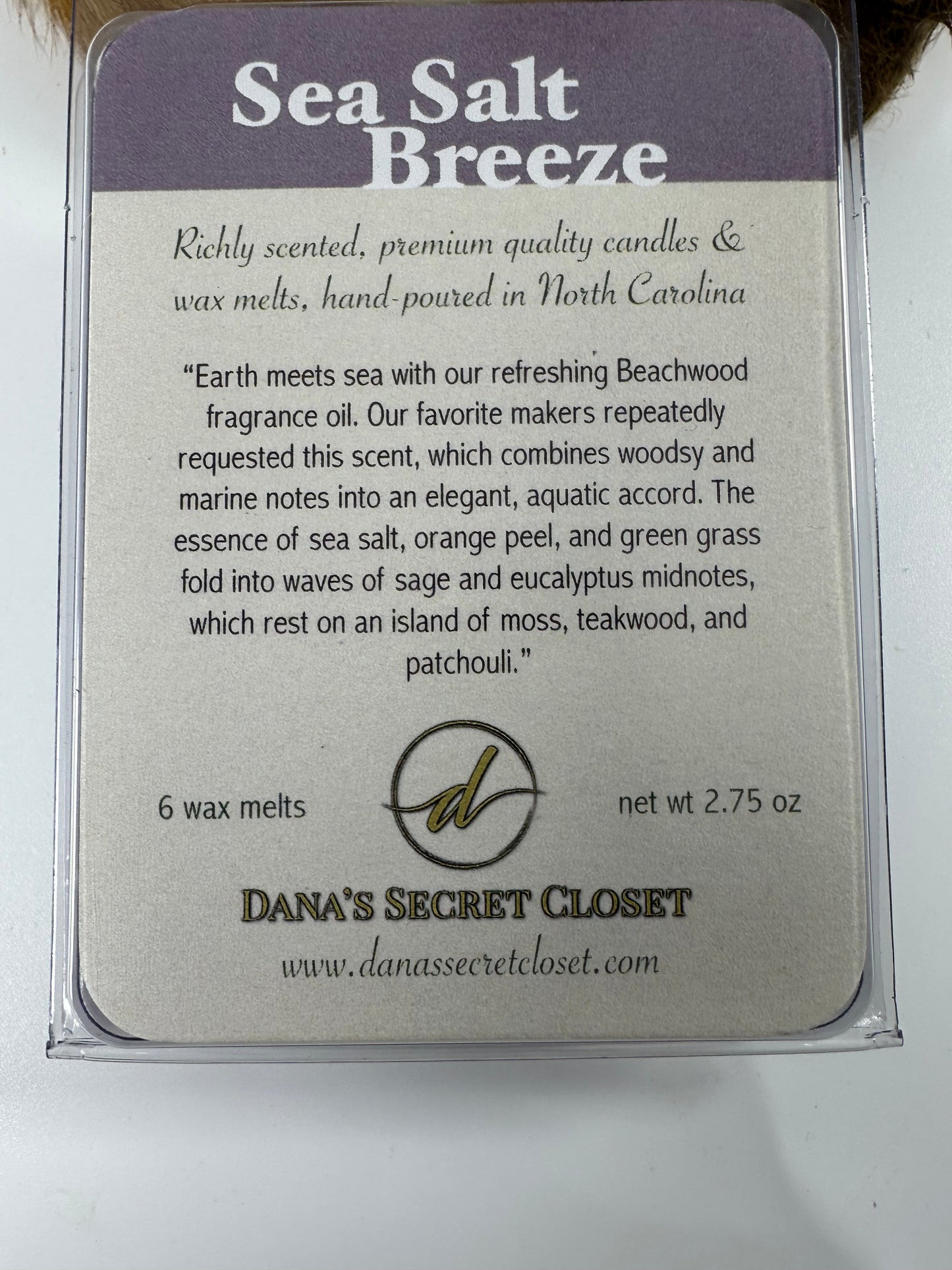Sea Salt Breeze Beachwood Wax Melt 7oz