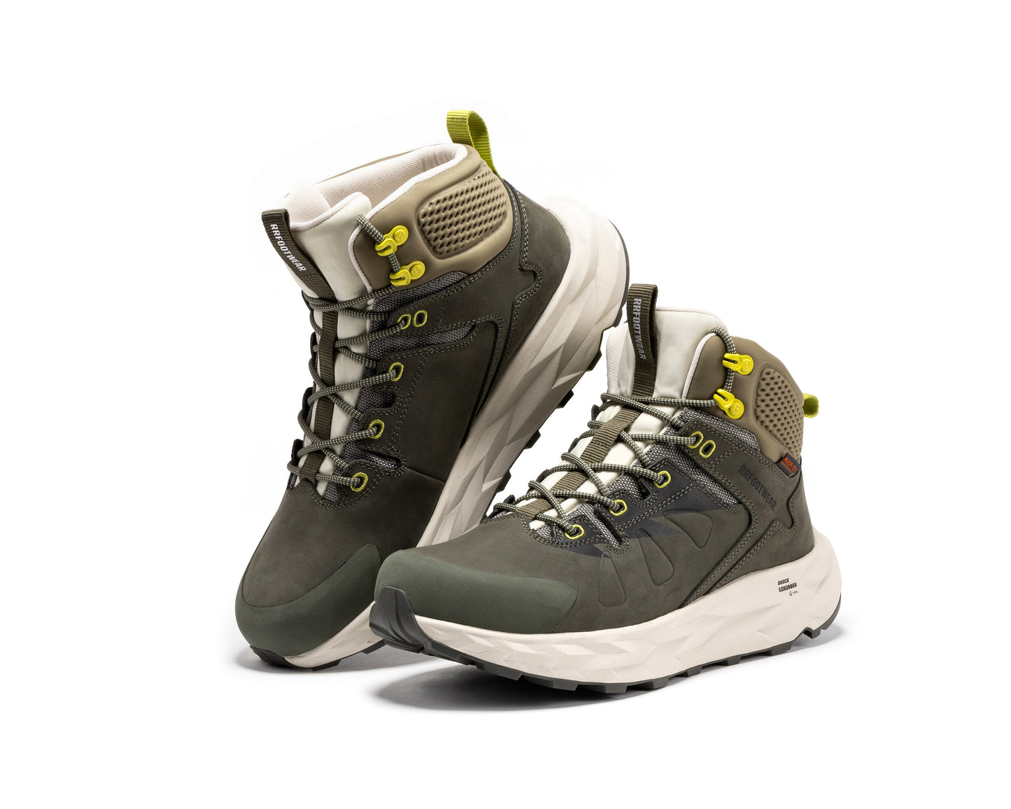 Farmington Green 6 Inch Waterproof Hiking Boots Vibram Outsole ROCKROOSTER