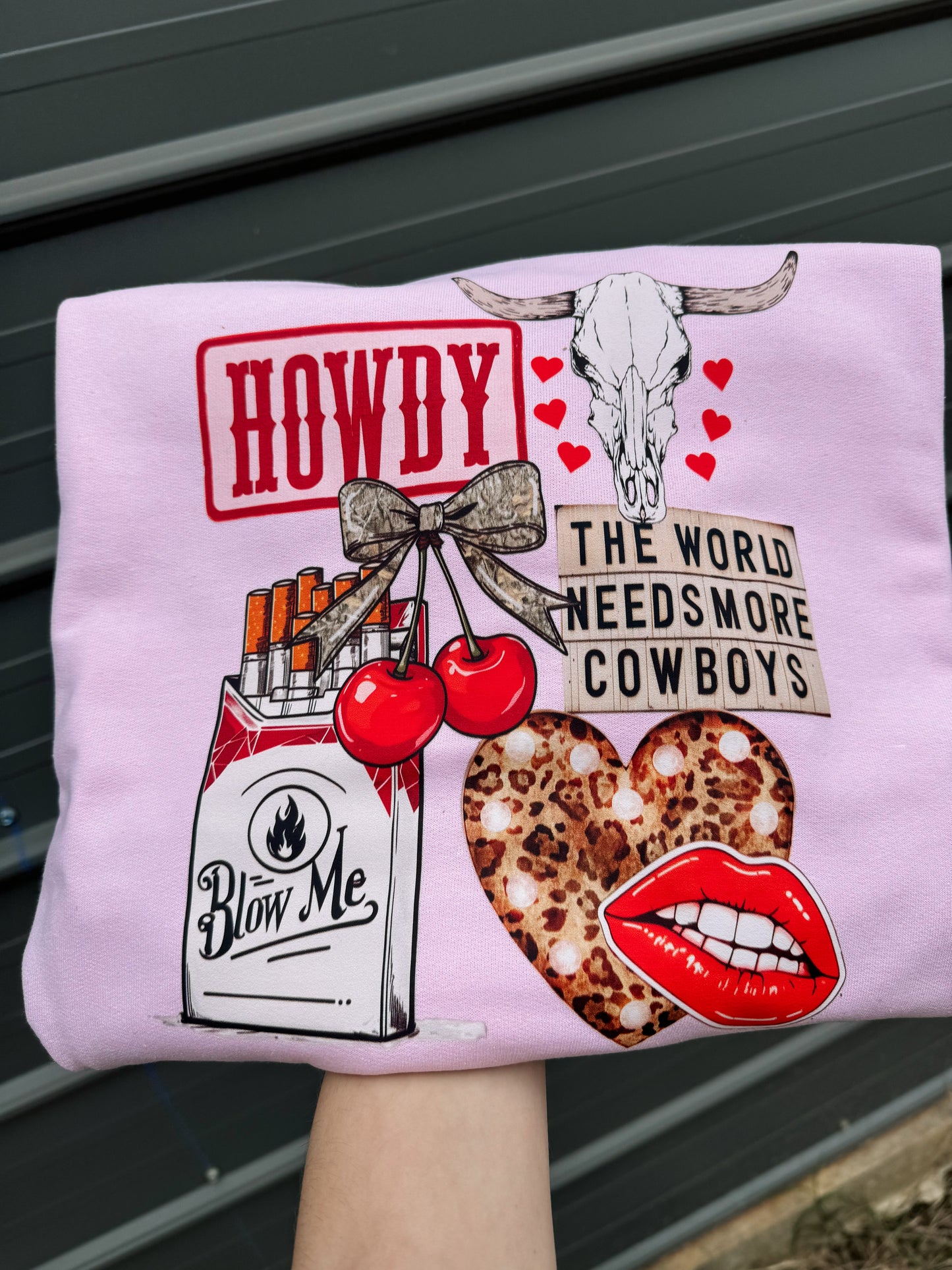 Howdy Collage Tee or Sweatshirt Cowboy Spirit Gunpowder and Lace Boutique Nac
