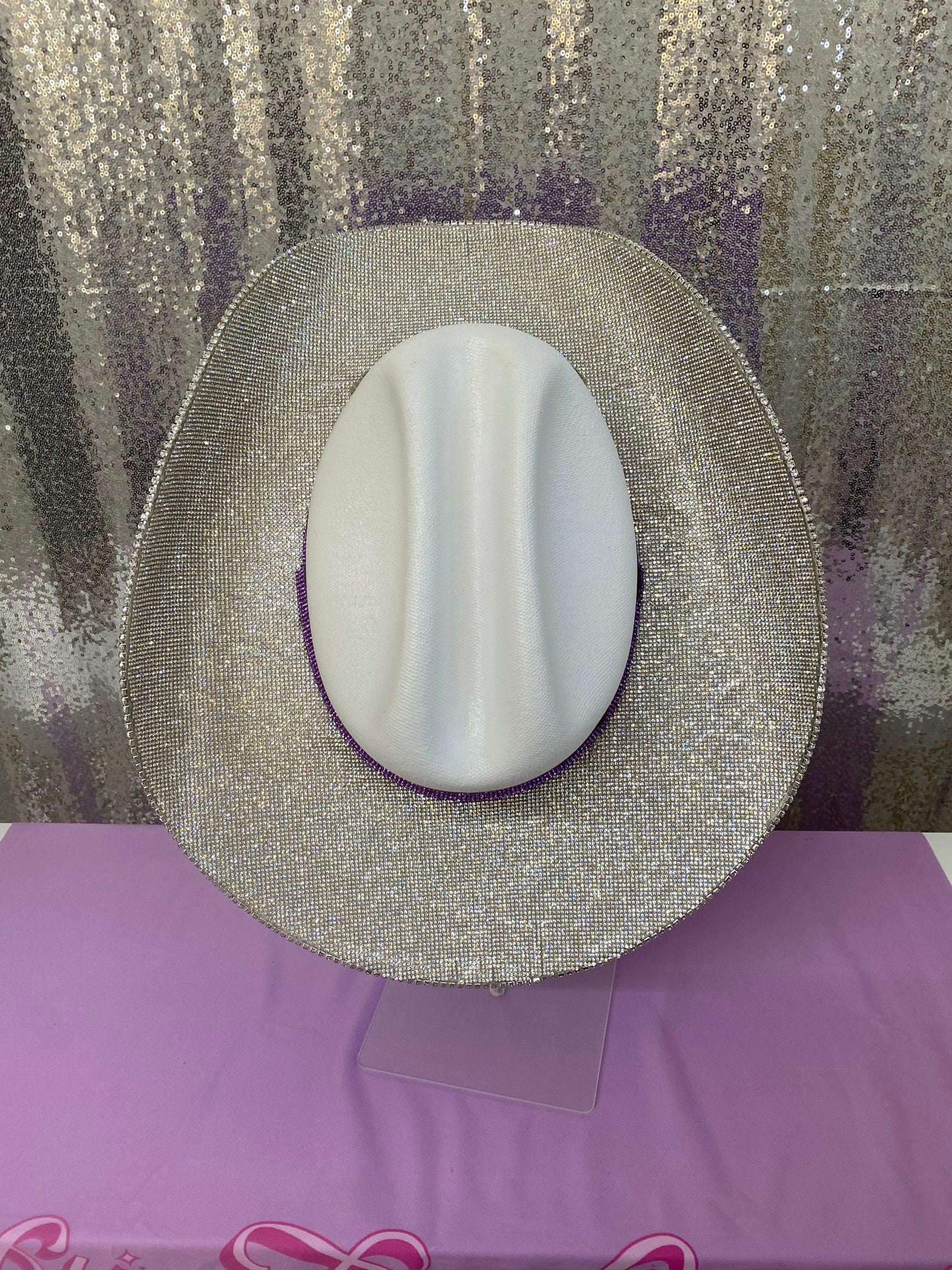 TCU Rhinestone Straw Hat Cowgirl Accessory