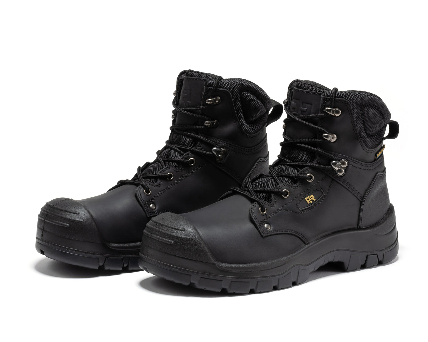 Woodland Black Waterproof Composite Toe 6 Inch Work Boots ROCKROOSTER