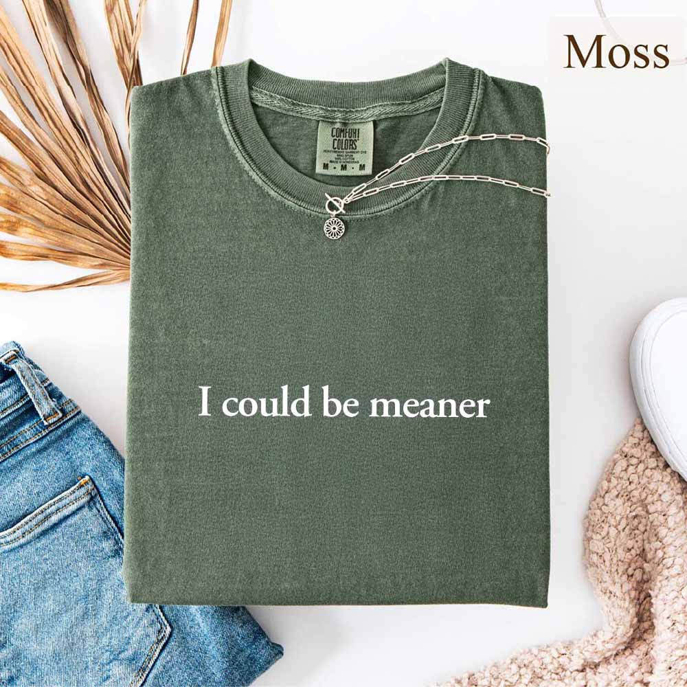 I Could Be Meaner Comfort Colors Shirt Adorb
