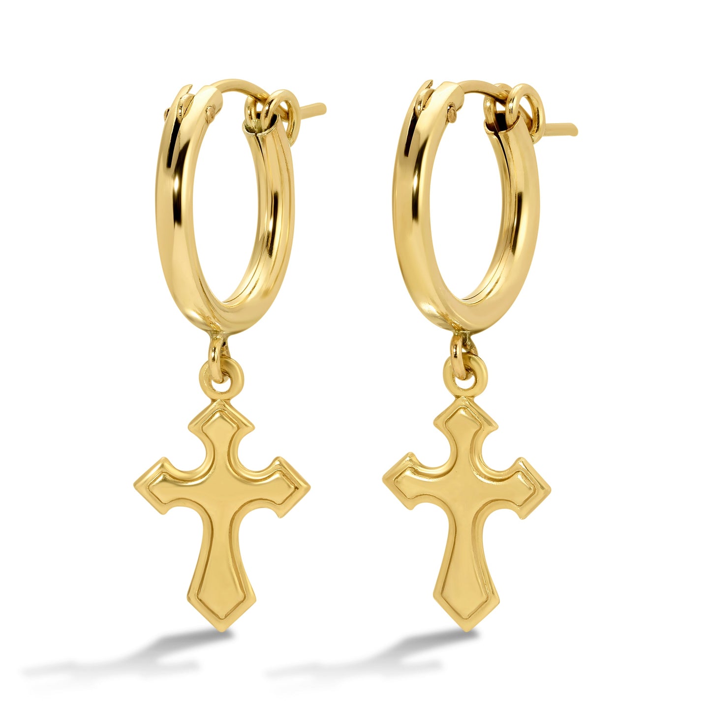 Viking Cross Bold Cross Hoop 14K Gold Filled