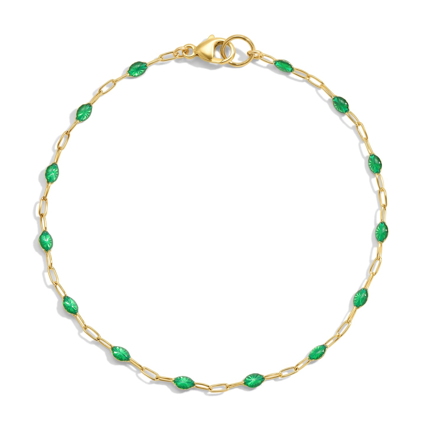 Emerald Enamel Bracelet Handmade Jewelry Viking