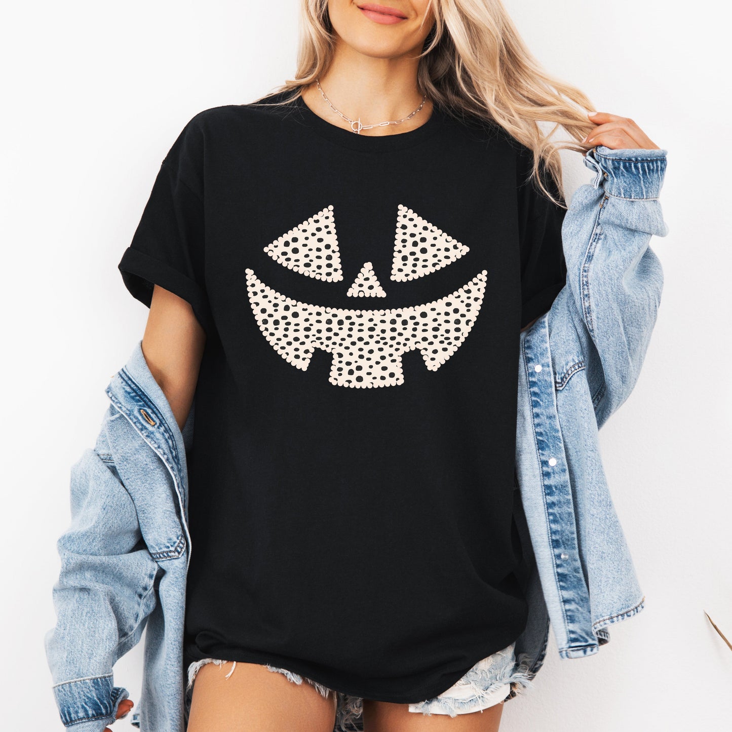 Jack-o-Lantern Dalmatian Print Halloween Tshirt Refinery Number One