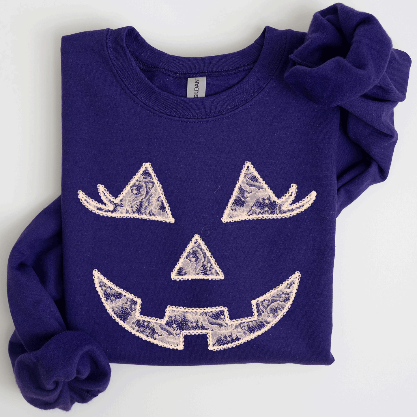 Jack o Lantern, Coquette, Faux Lace, Halloween Sweatshirt