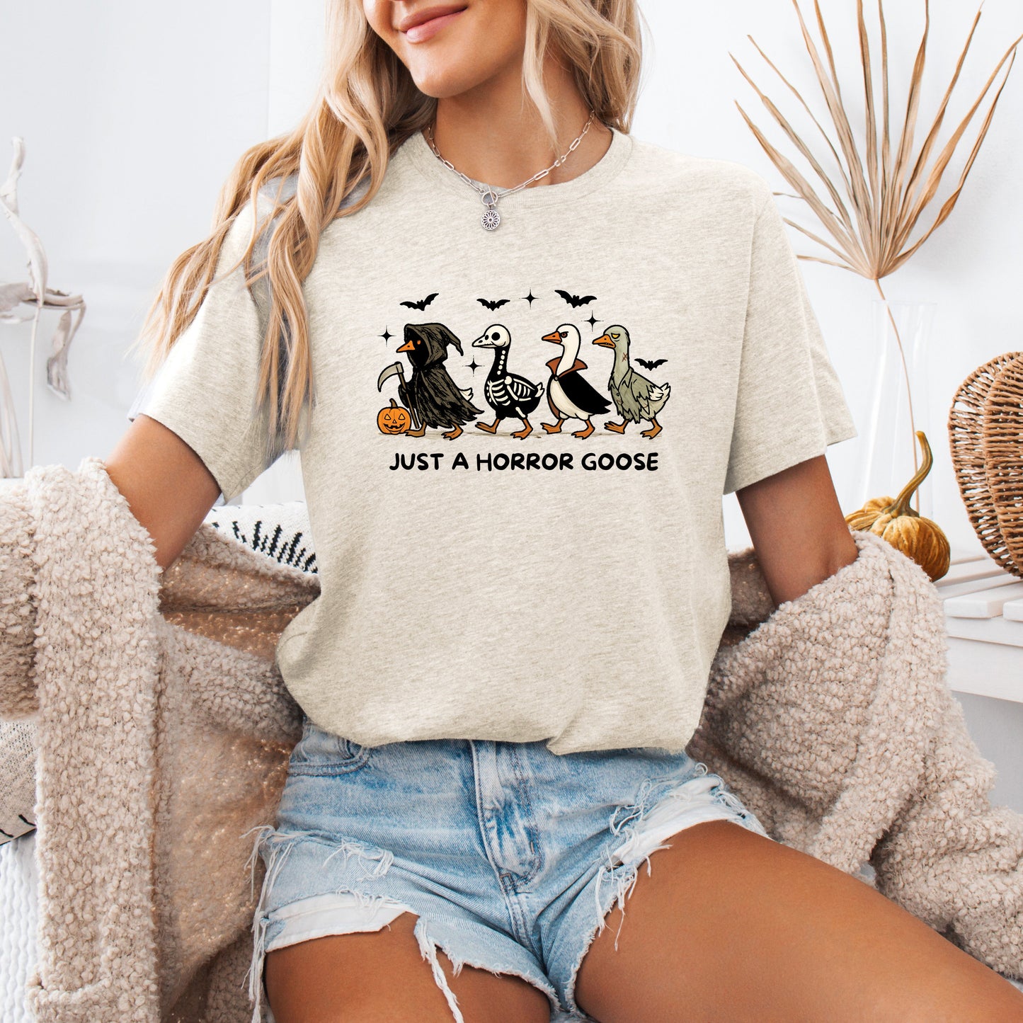 Just A Horror Goose, Cute, Halloween, Spooky, Tshirt
