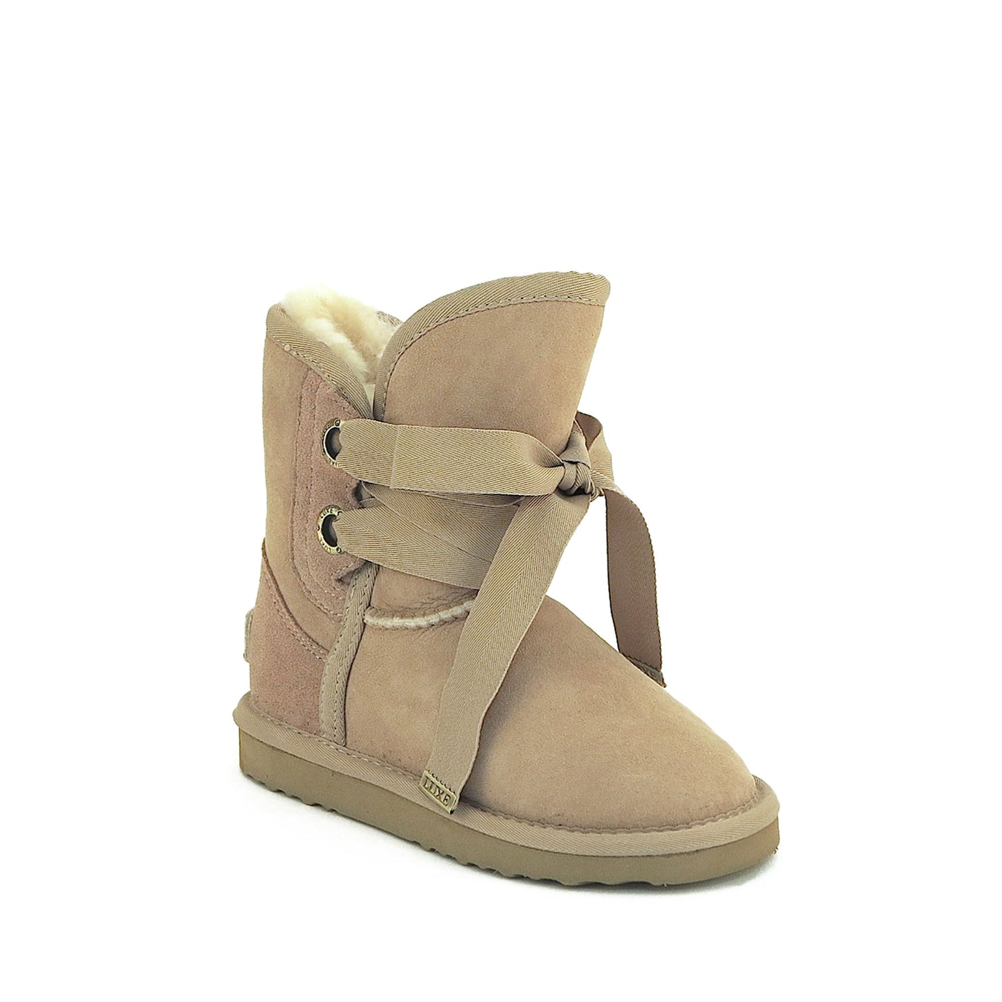 Kids Bedouin Sand Short Cut Boot Suede Outer with Sheepskin Lining