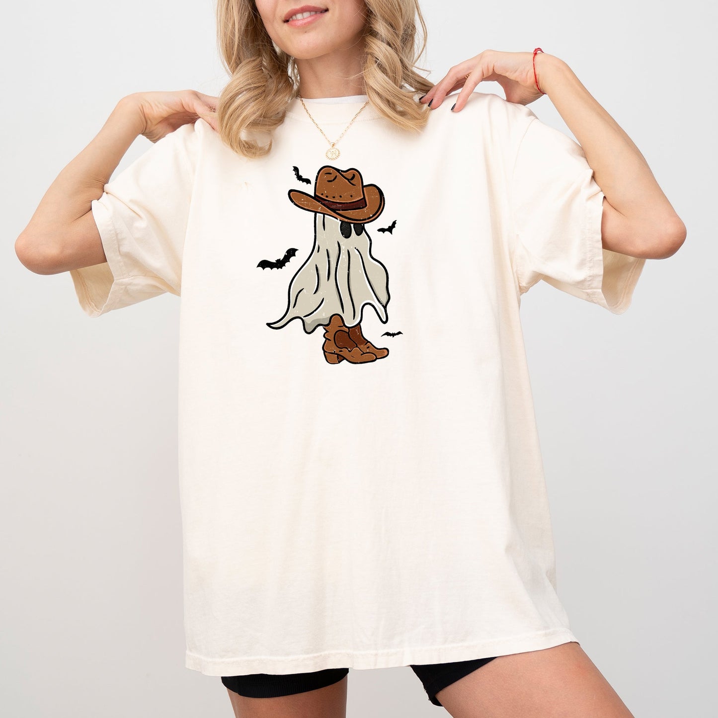 Mini Cowboy Ghost, Witch, Aesthetic, Funny, Meme, Halloween, Spooky, Costume, Tshirt Comfort Colors T-Shirt