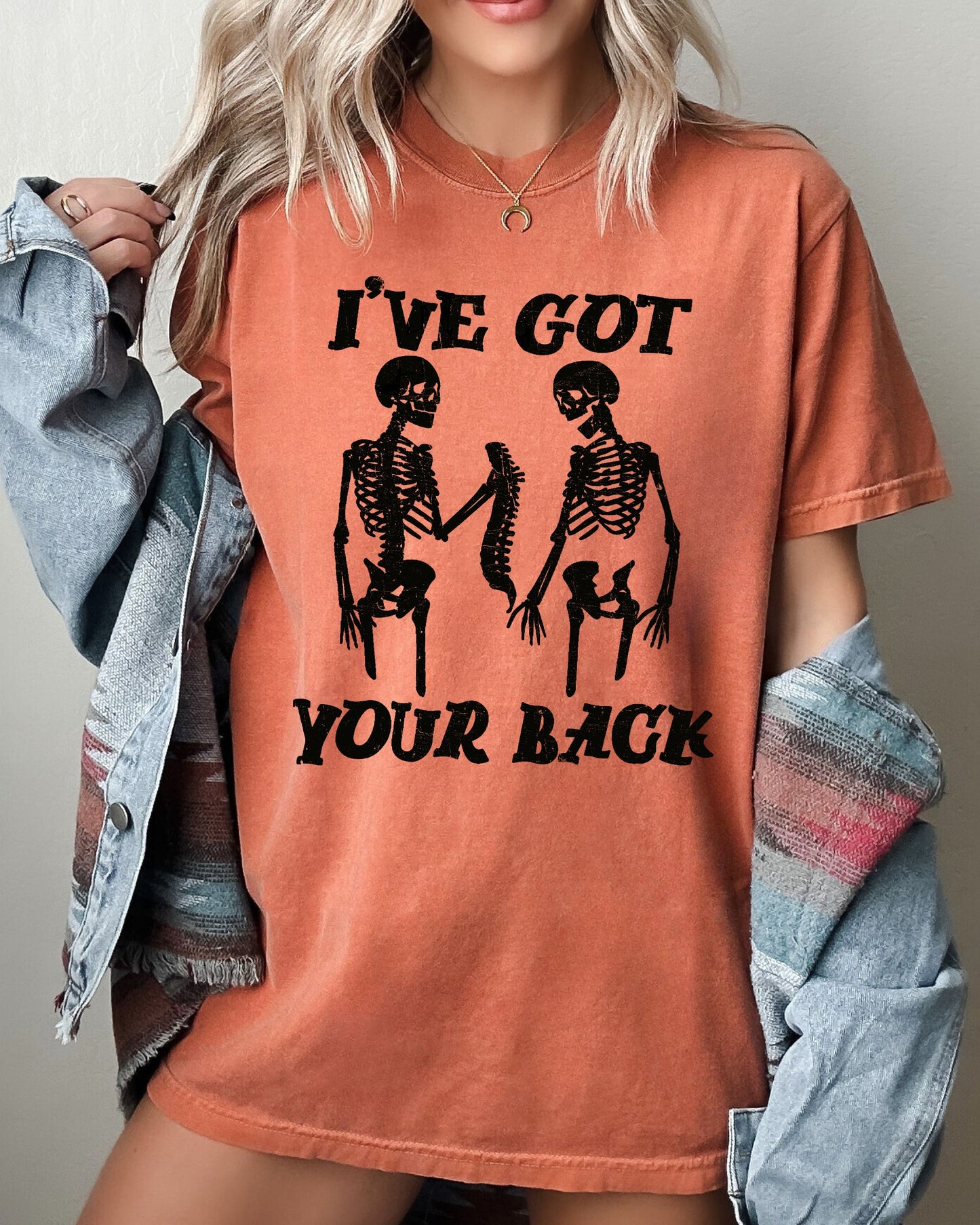 I've Got Your Back Skeleton Aesthetic Costume Tshirt Comfort Colors T-Shirt