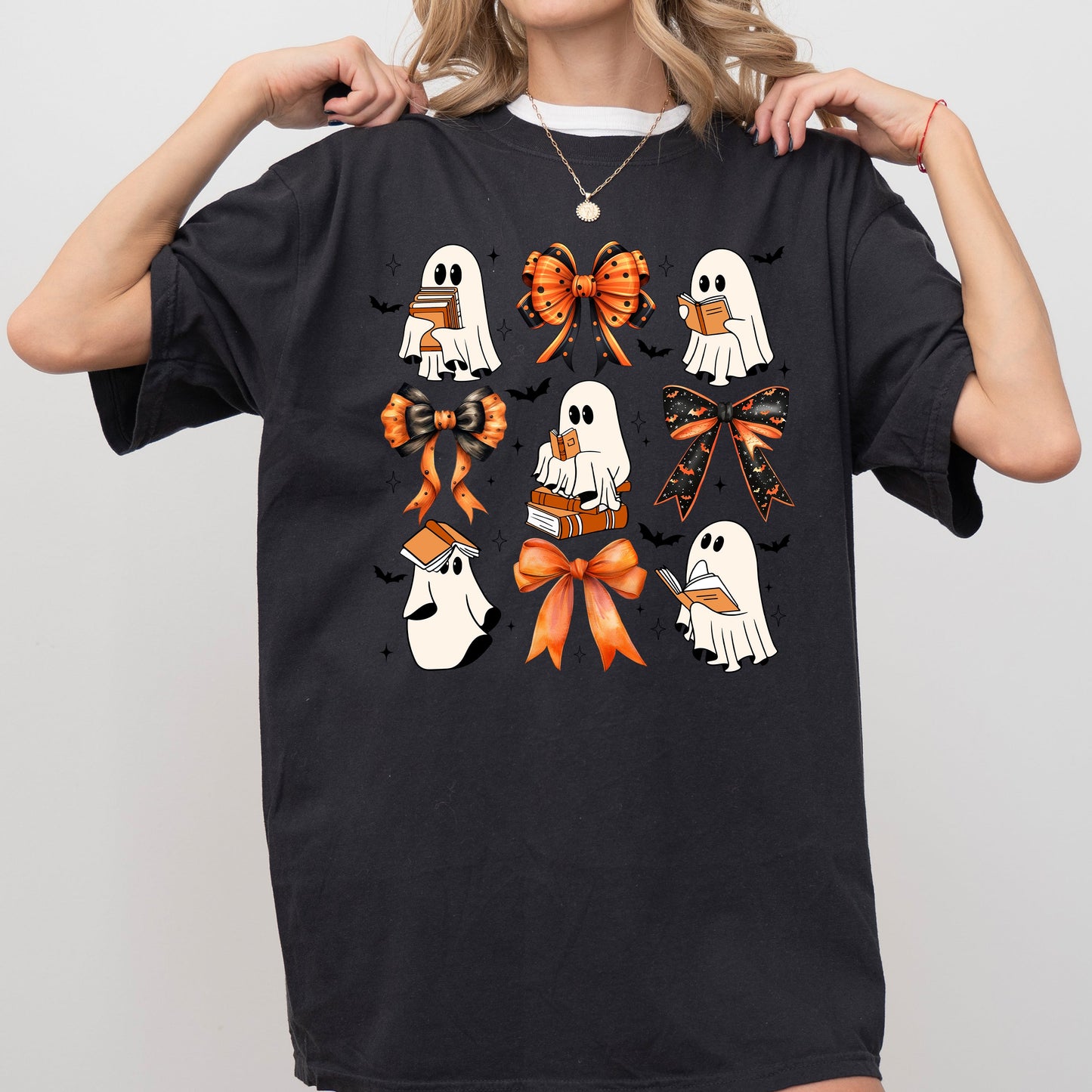 Cute Ghosts Aesthetic Halloween Costume Tshirt Comfort Colors T-Shirt