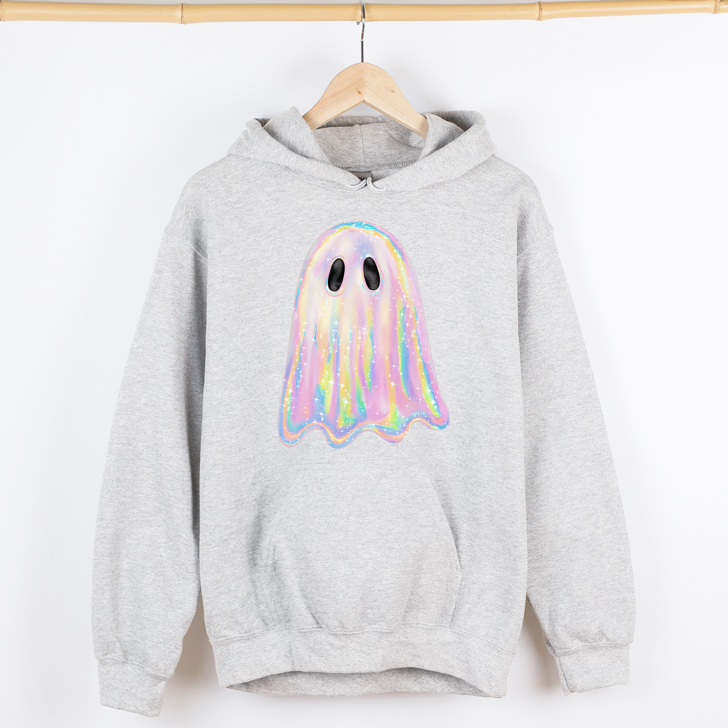Shimmering Ghost Iridescent Graphic Hoodie Hooded Sweatshirt Refinery Number One