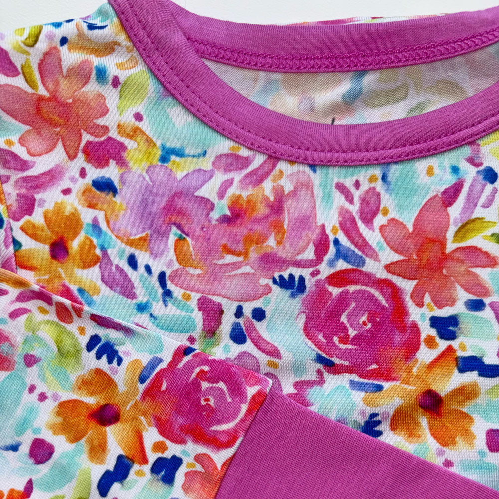 Floral Bamboo Long Sleeve 2-Piece Set Korrie