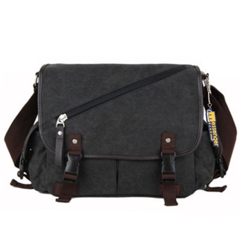 Large Classic Canvas Messenger Bag