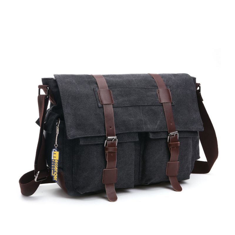 Large Travel Canvas Messenger Bag