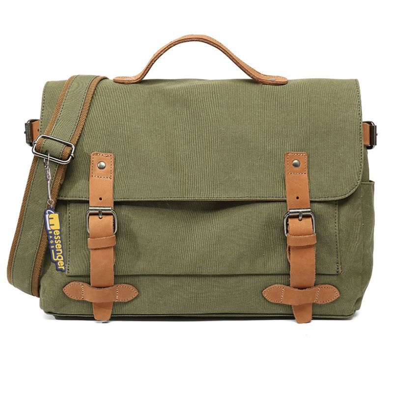 Large Vintage Canvas Messenger Bag