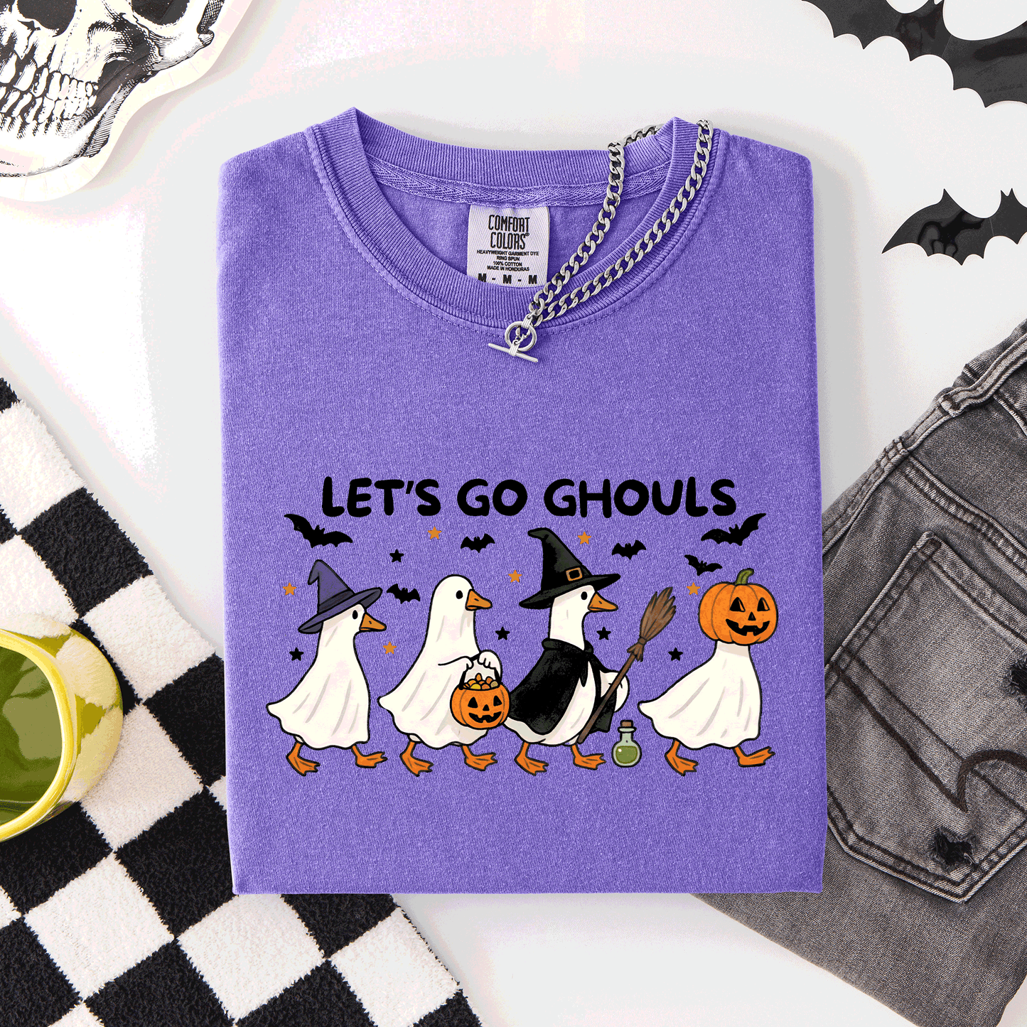 Let's Go Ghouls Funny Geese Comfort Colors T-Shirt Refinery Number One
