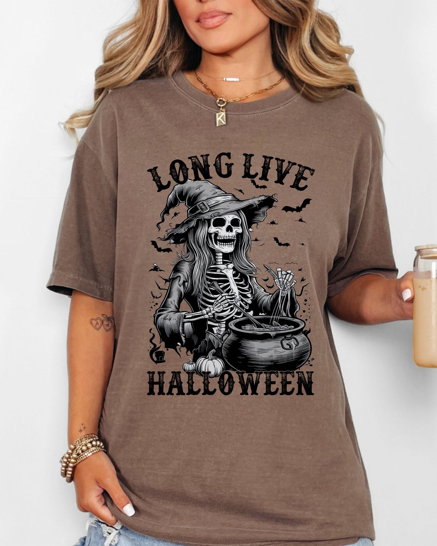Long Live Halloween Witch Skeleton Spooky Zombie Shirt Comfort Colors T-Shirt
