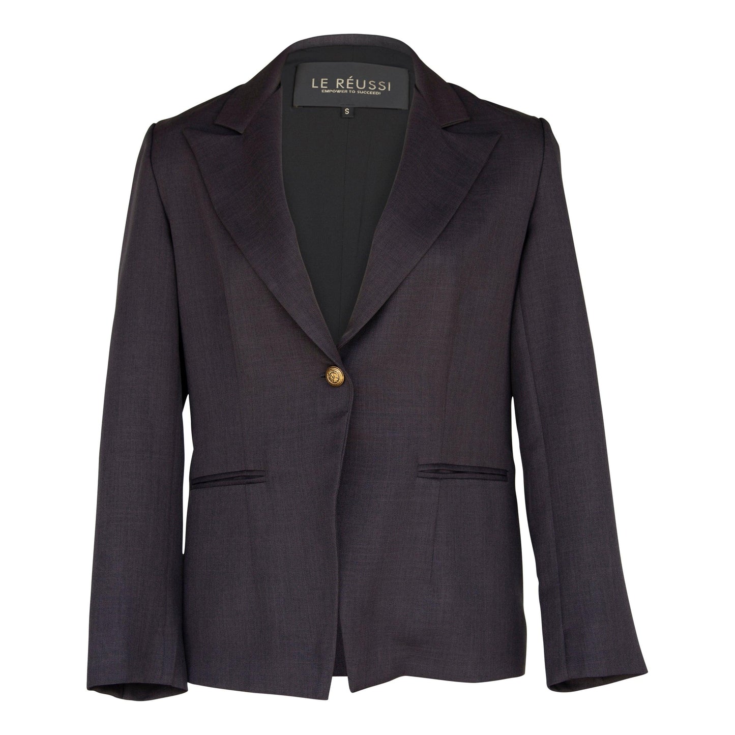 Charcoal Luxe Tailored Blazer Women’s Office Jacket Le Réussi