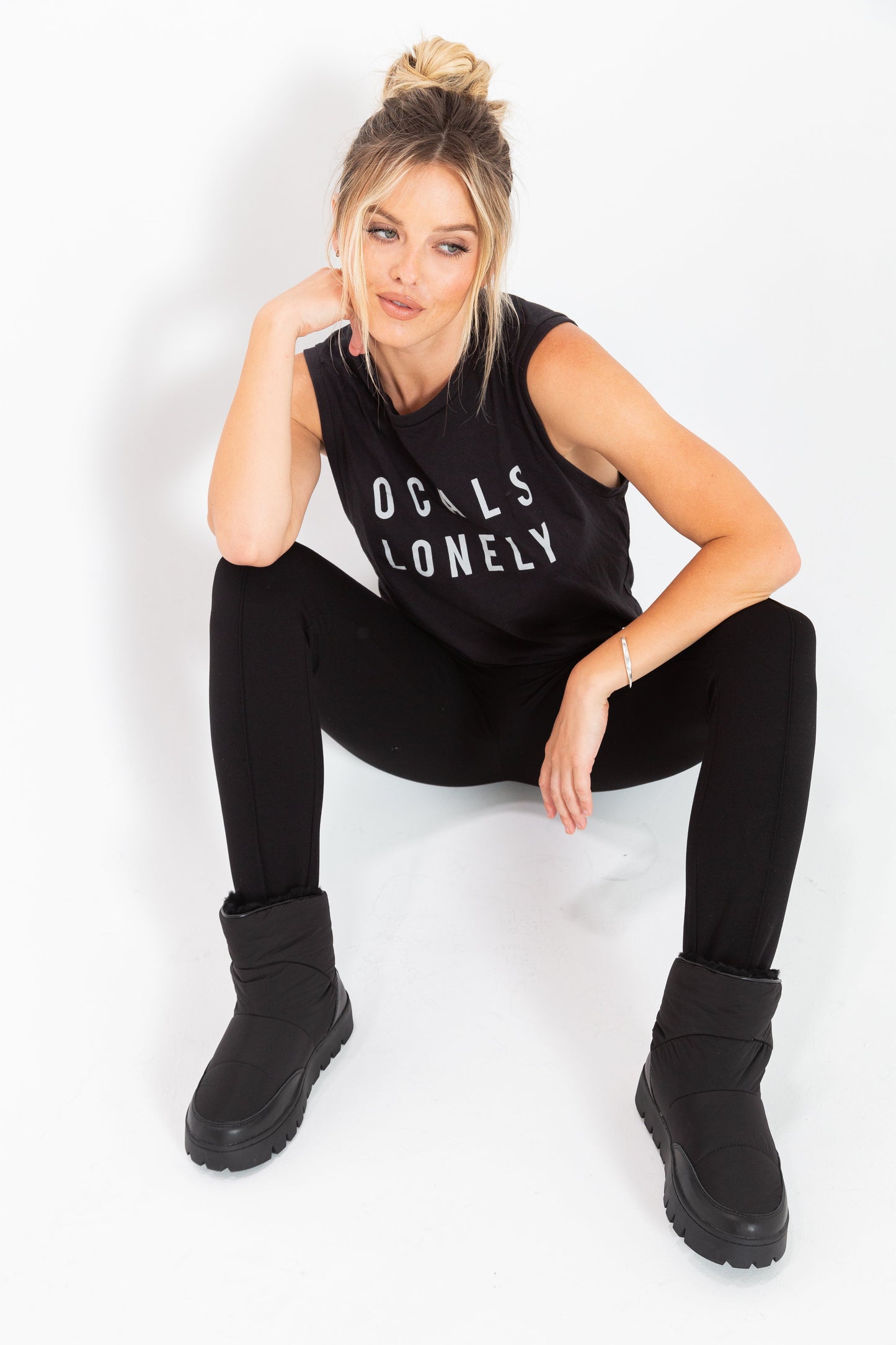 Ankle Height Sheepskin Fur Lined Snow Boot with Velcro Fastening ARWEN PETROL