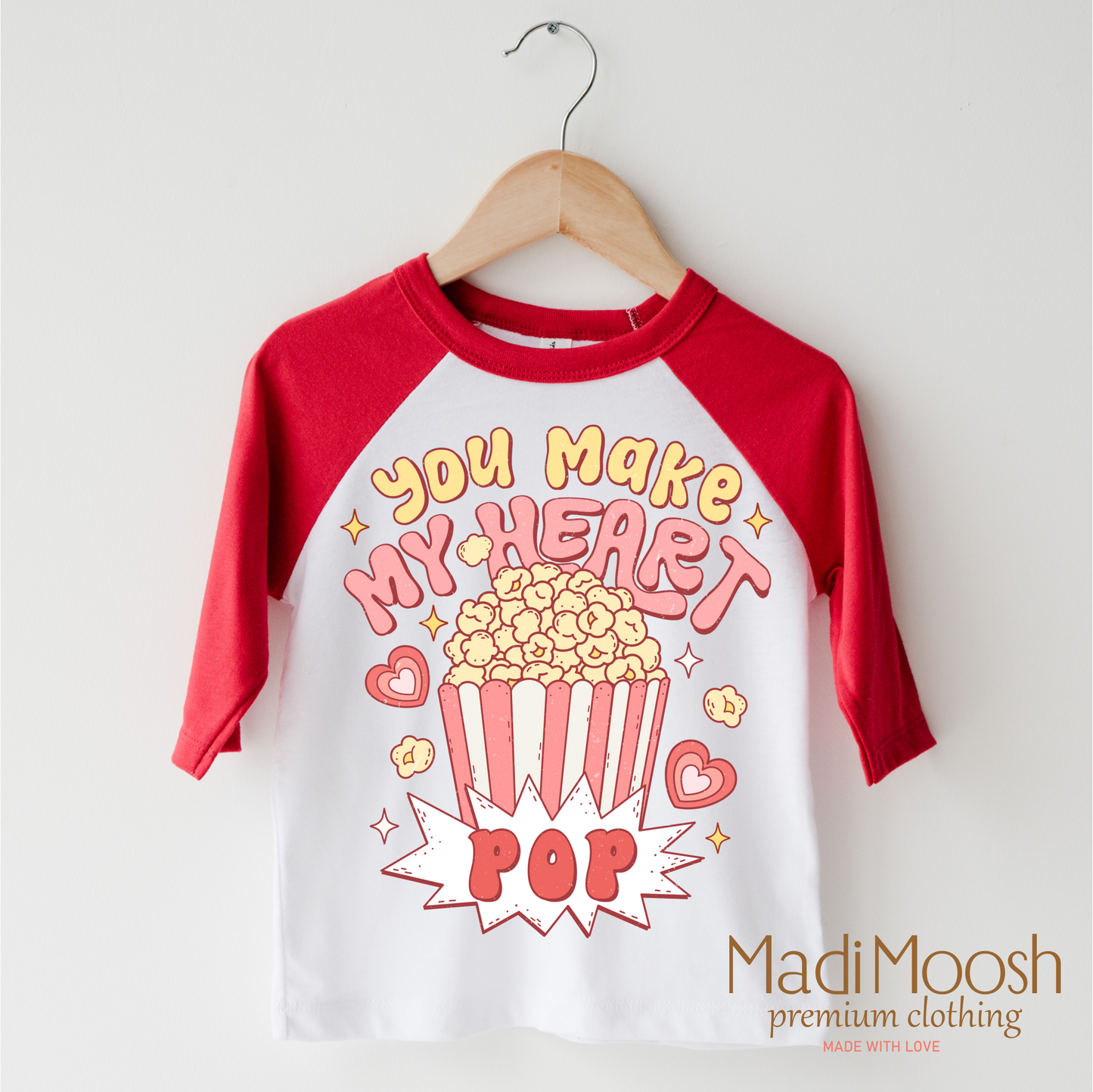 You Make My Heart Pop Valentine's Day Shirt - Pop Corn Valentine Tee