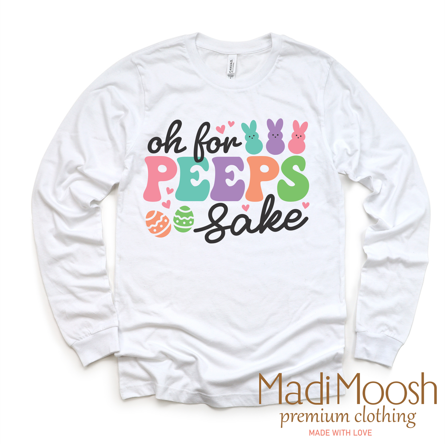 Oh For Peeps Sake Easter Bunny Shirt - Kids Easter Tee