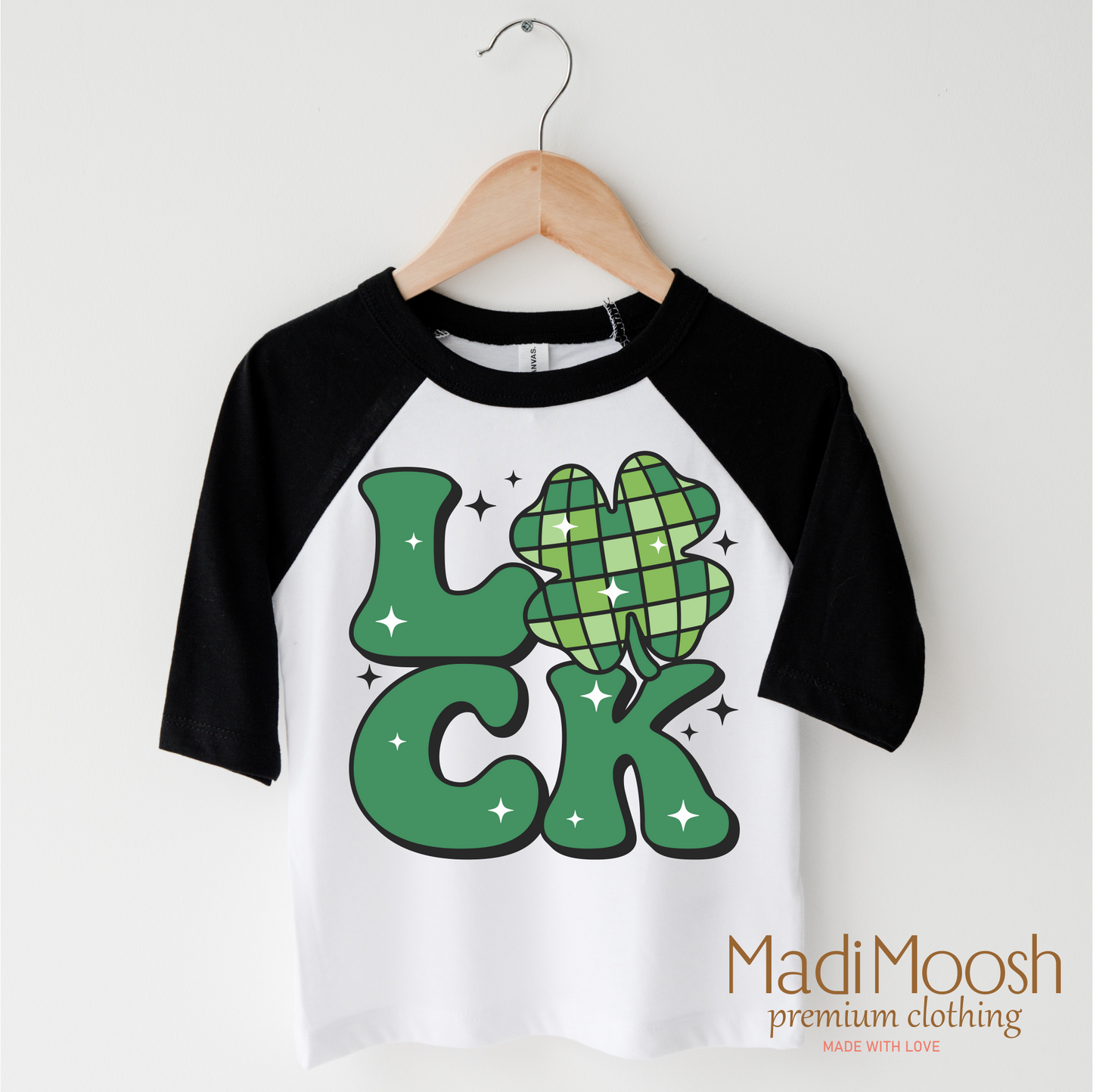 Luck Shamrock Retro St. Patrick's Day Shirt - Kids St Patrick's Day Tee