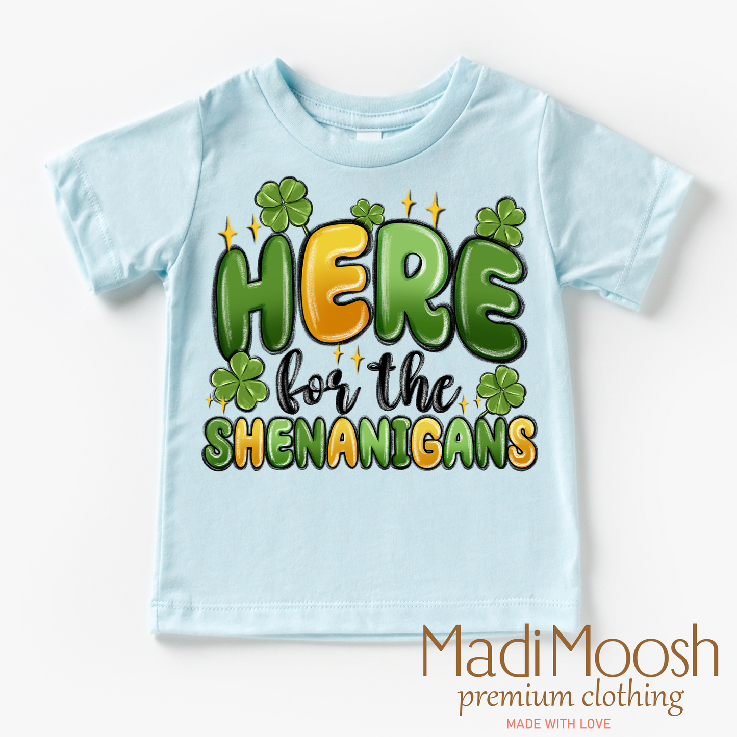 Here For The Shenanigan's St. Patrick's Day Shirt - Kids St. Patrick's Day Tee
