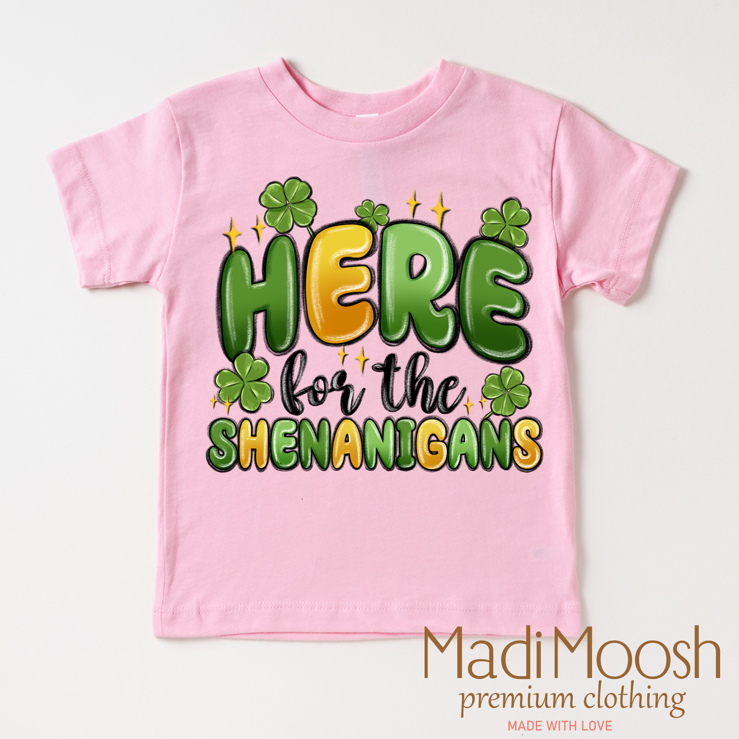 Here For The Shenanigan's St. Patrick's Day Shirt - Kids St. Patrick's Day Tee