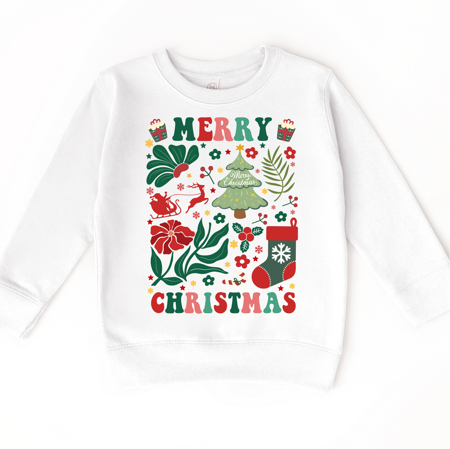 Boho Merry Christmas Long Sleeve Shirt Tee Madi Moosh