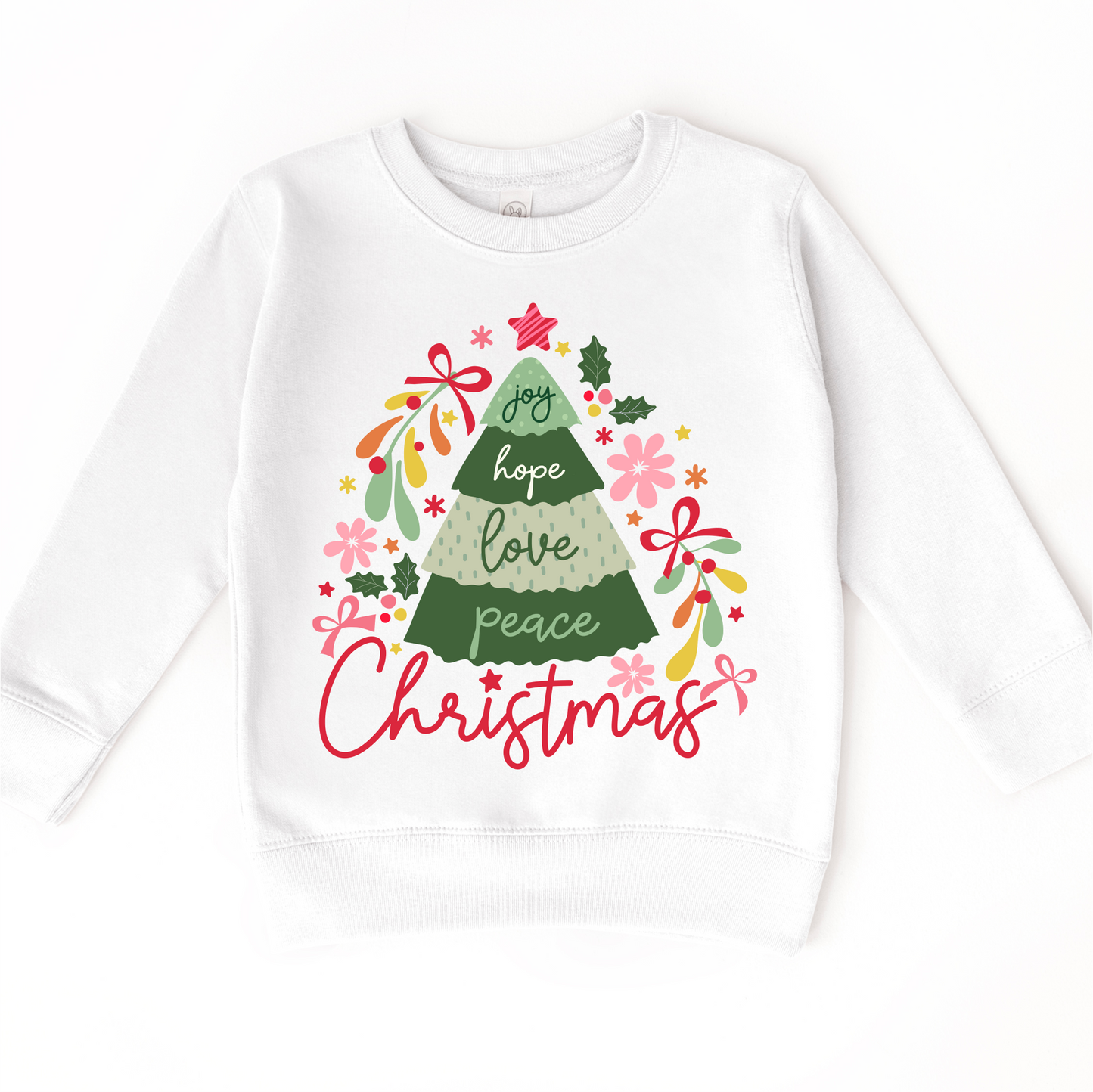 Boho Joy Hope Love Peace Christmas Long Sleeve Shirt Madi Moosh