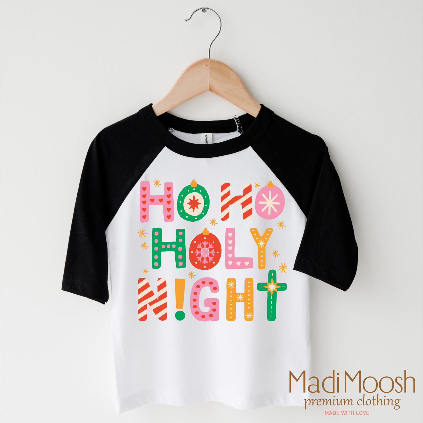 Ho Ho Holy Night Christmas Shirt Christian Tee Madi Moosh