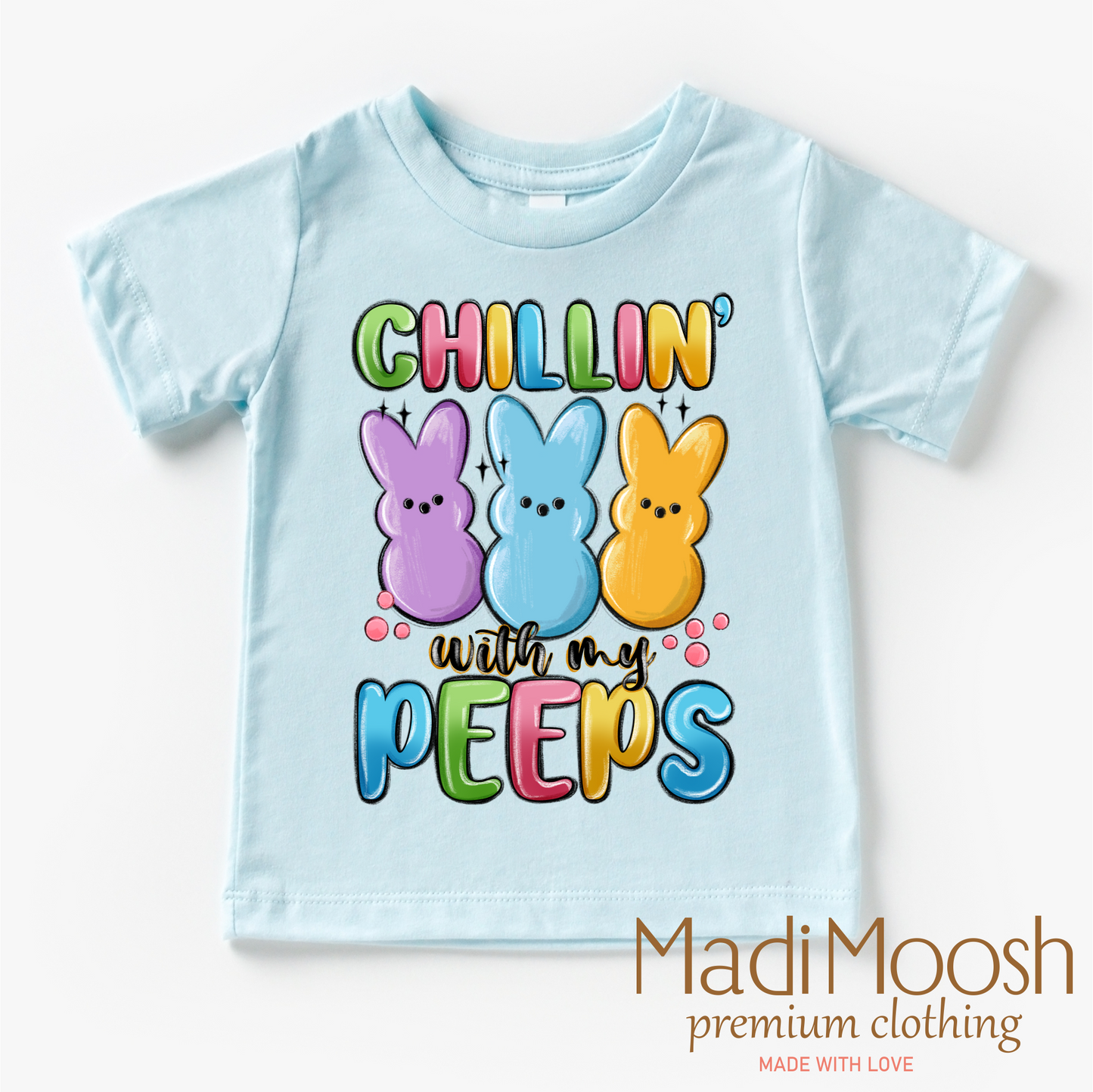Chillin With My Peeps Easter Shirt - Kids Easter Tee