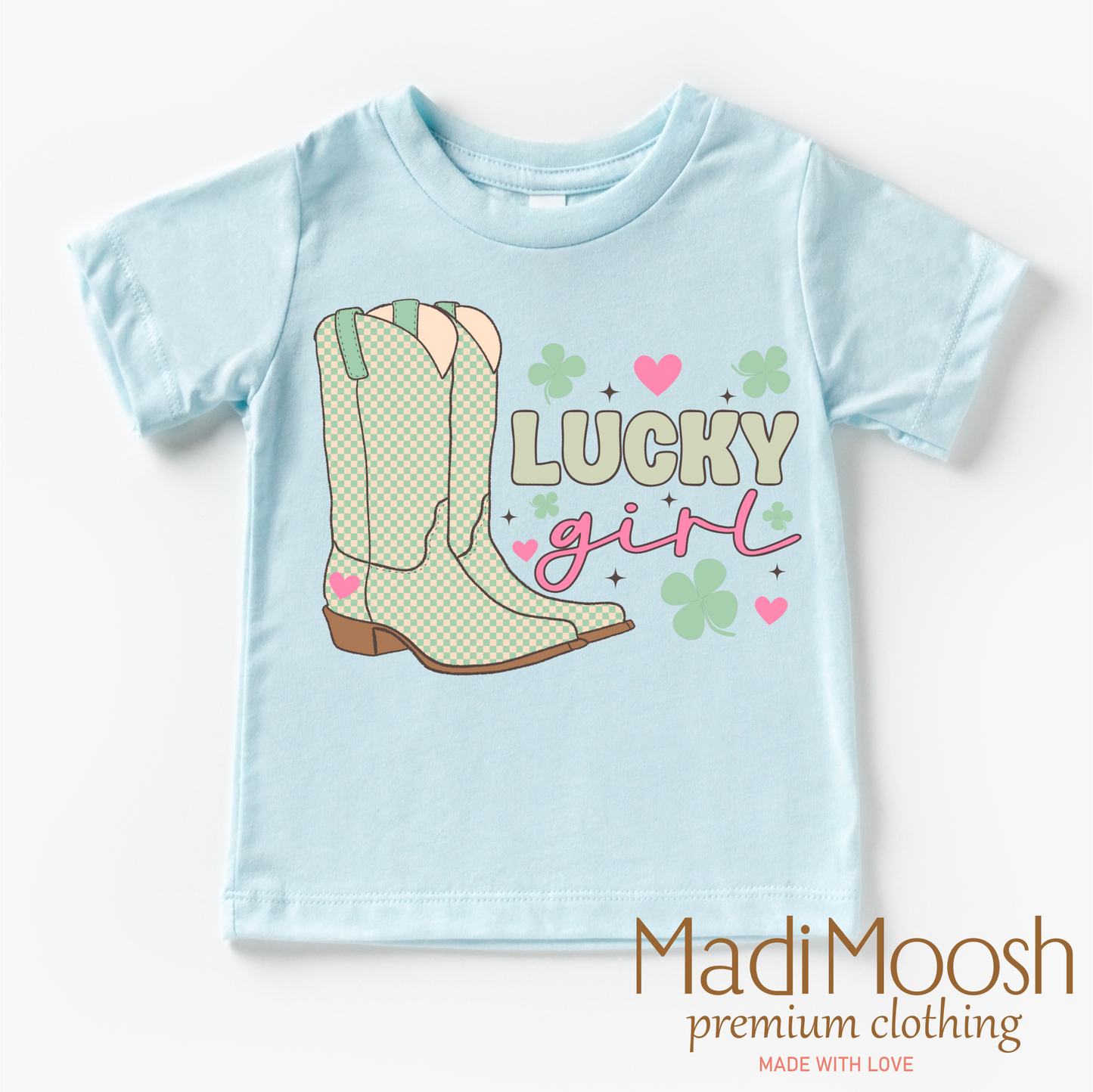 St. Patrick's Day Lucky Cowgirl Shirt - Retro Western St. Patrick's Day Tee