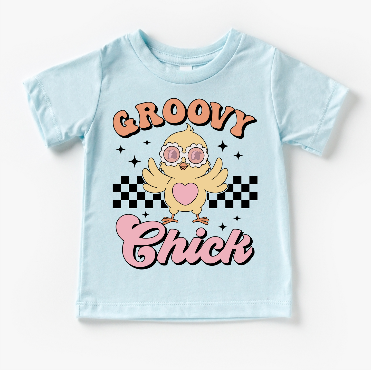 Groovy Chick Easter Shirt - Girls Retro Easter Tee