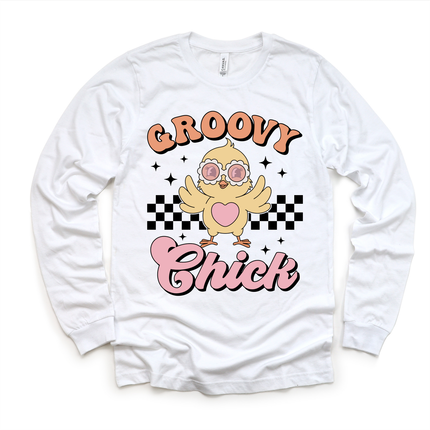 Groovy Chick Easter Shirt - Girls Retro Easter Tee