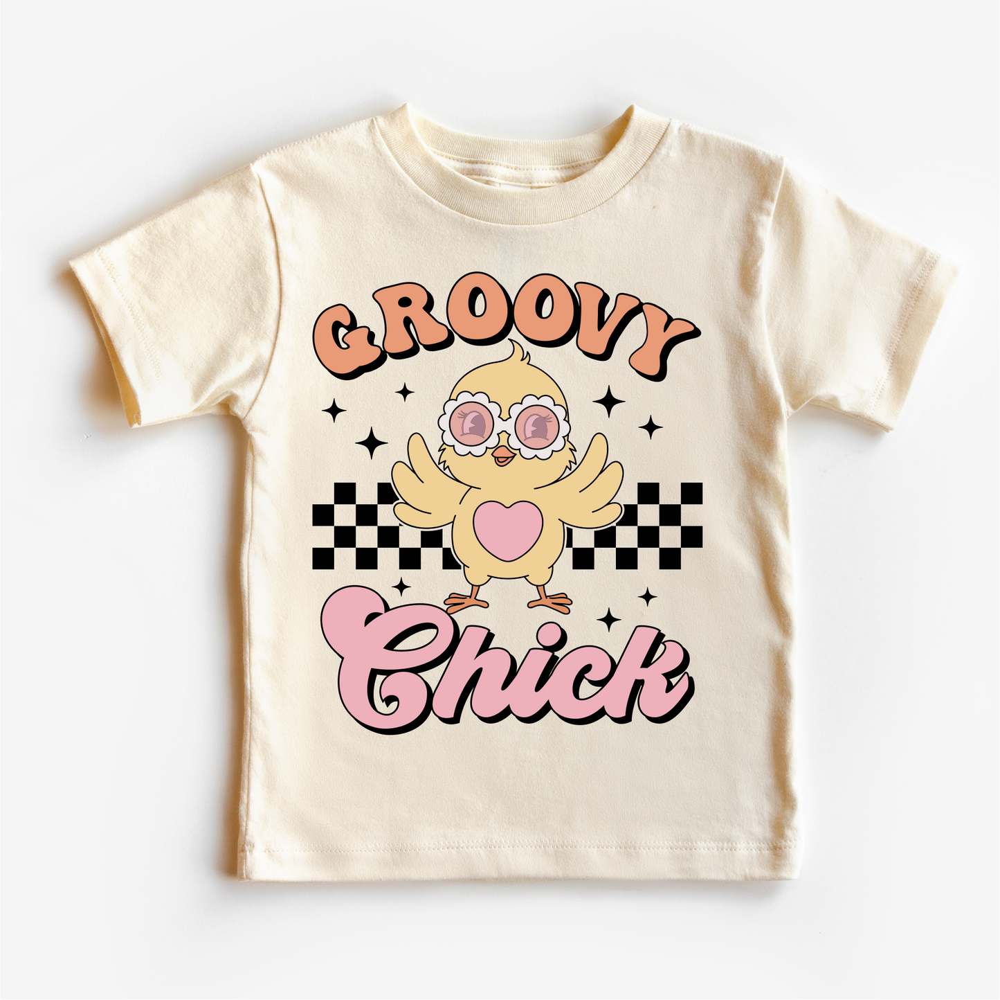Groovy Chick Easter Shirt - Girls Retro Easter Tee