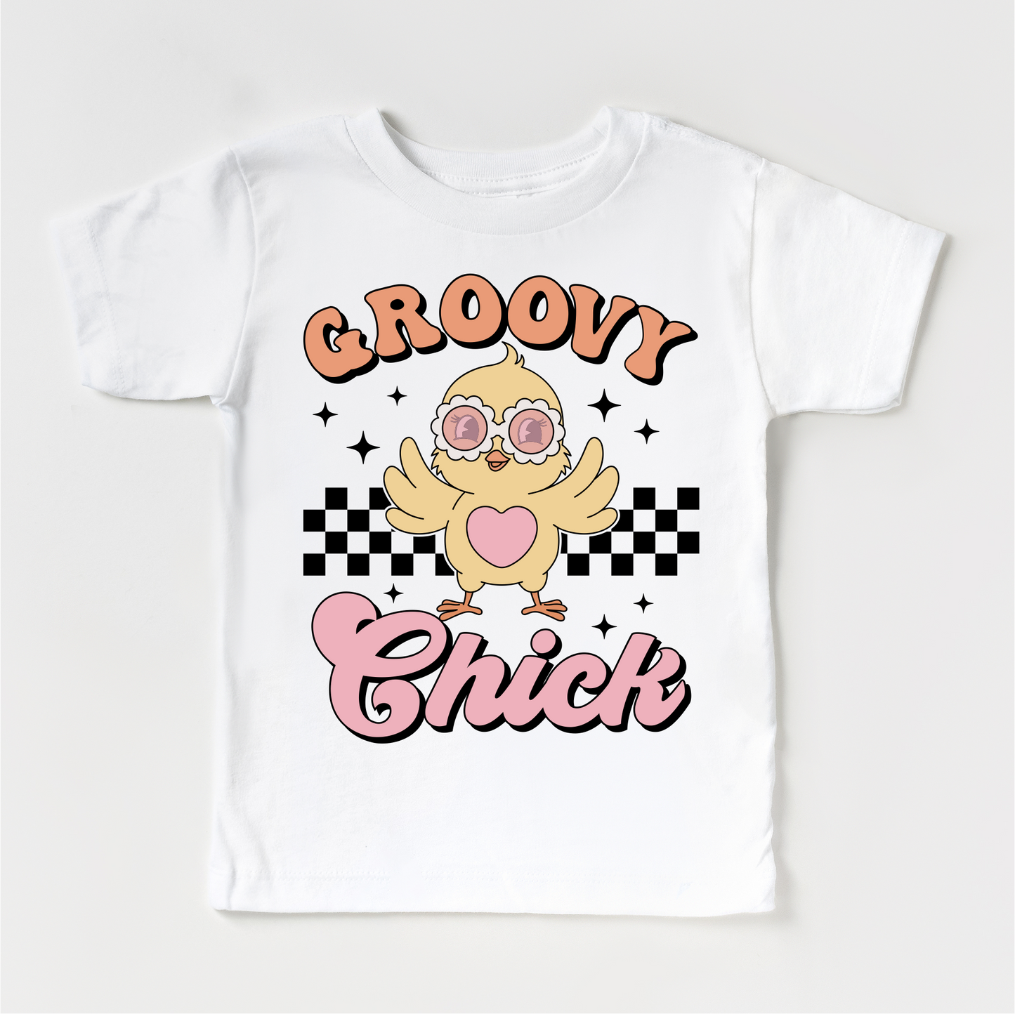 Groovy Chick Easter Shirt - Girls Retro Easter Tee