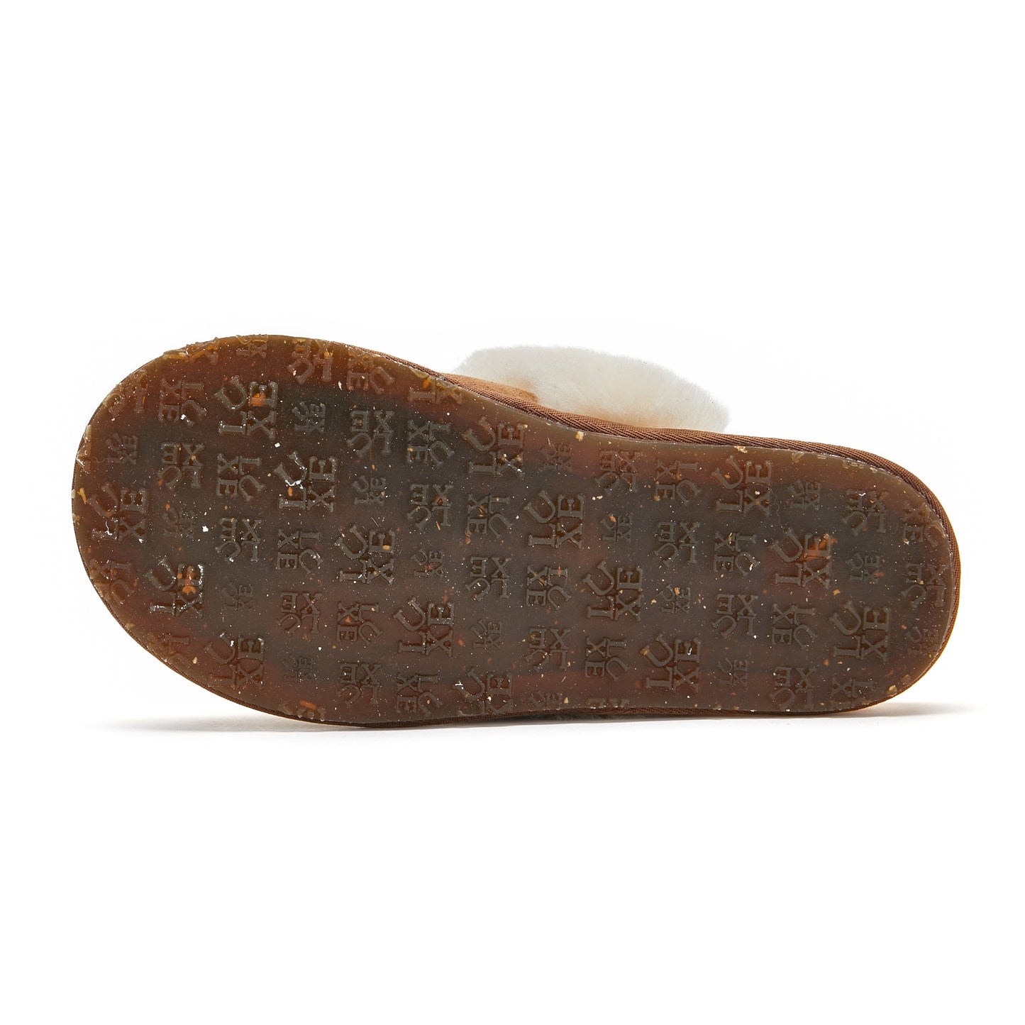 Mule Slingback Chestnut Slipper Suede Upper with Shearling Lining