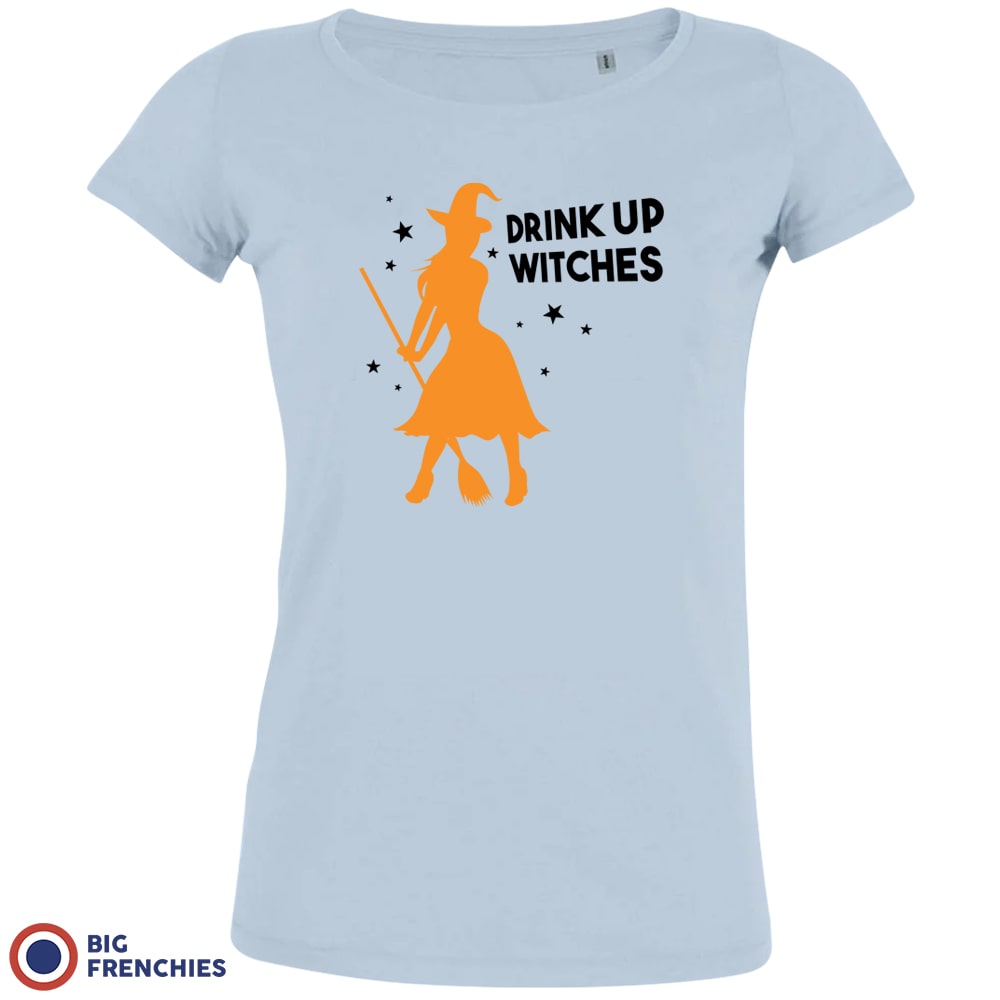 Drink Up Witches Halloween Organic Cotton Tee Women's BIG FRENCHIES