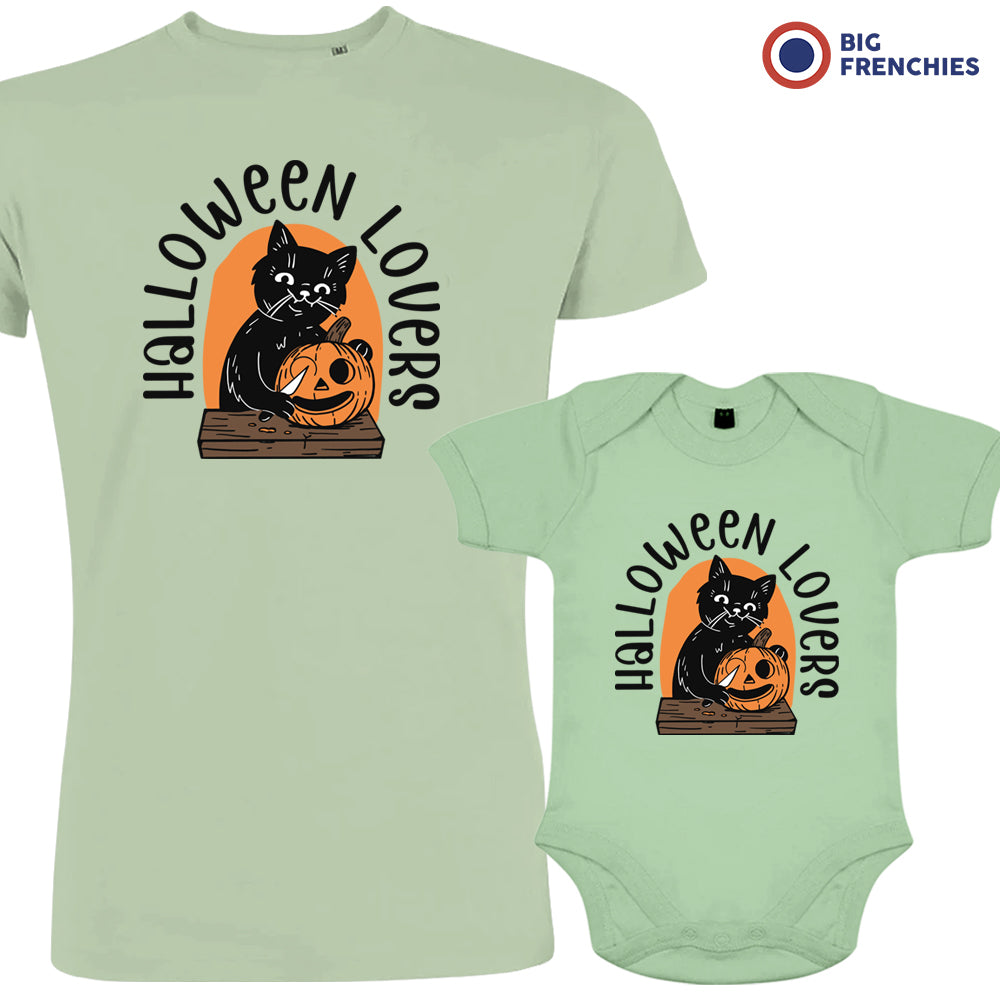 Halloween Lovers Organic Cotton Family Set Dad and Child Big Frenchies