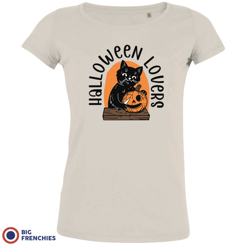 Halloween Lovers Organic Cotton Tee Women's Big Frenchies