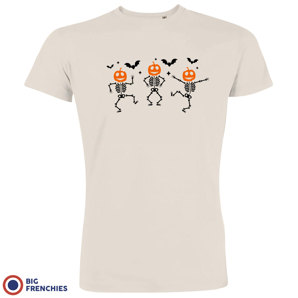 Pumpkin Skeleton Dance Organic Cotton Men's Tee