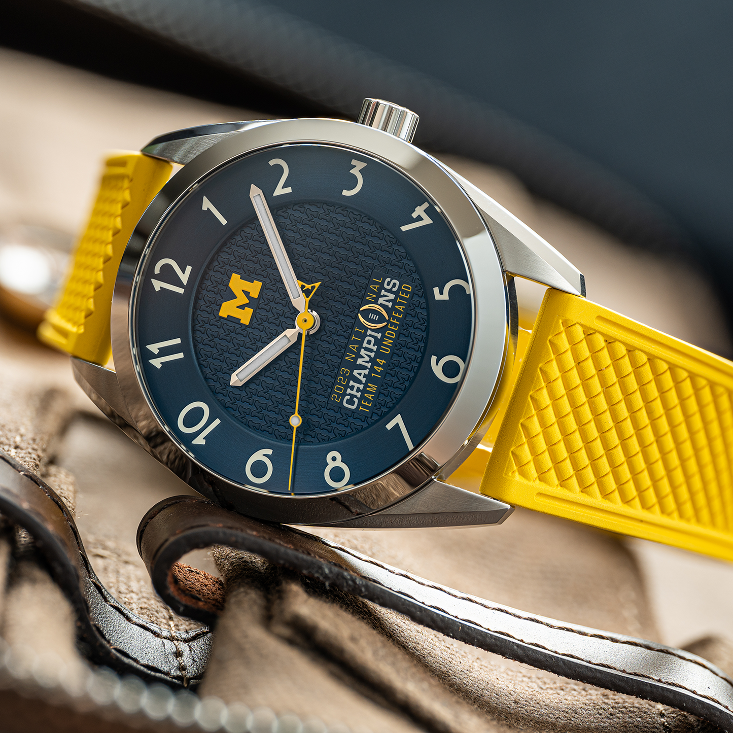 Michigan 2023 National Champions CFP Timepiece - Kairos II (Stainless Steel)