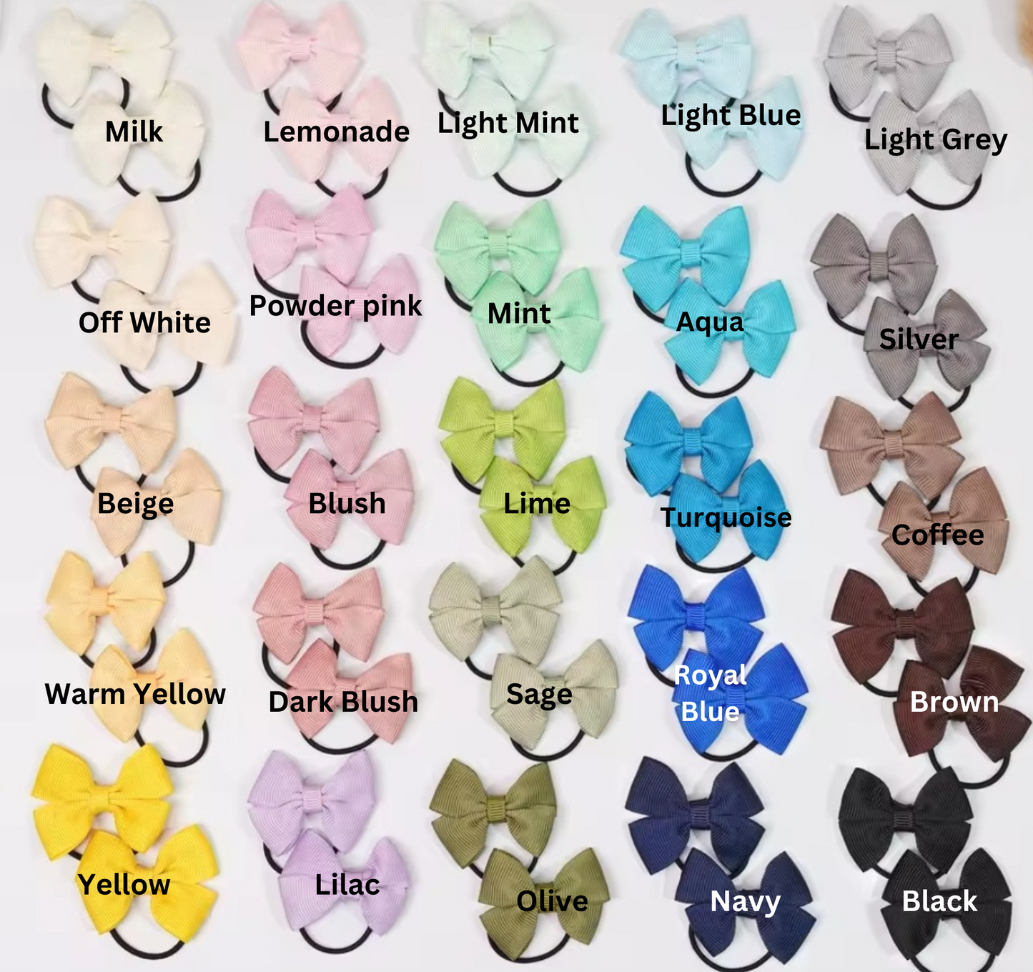 Mini Elastic Hair Bows Mini Size Hair Accessories Country Chic Baby Co